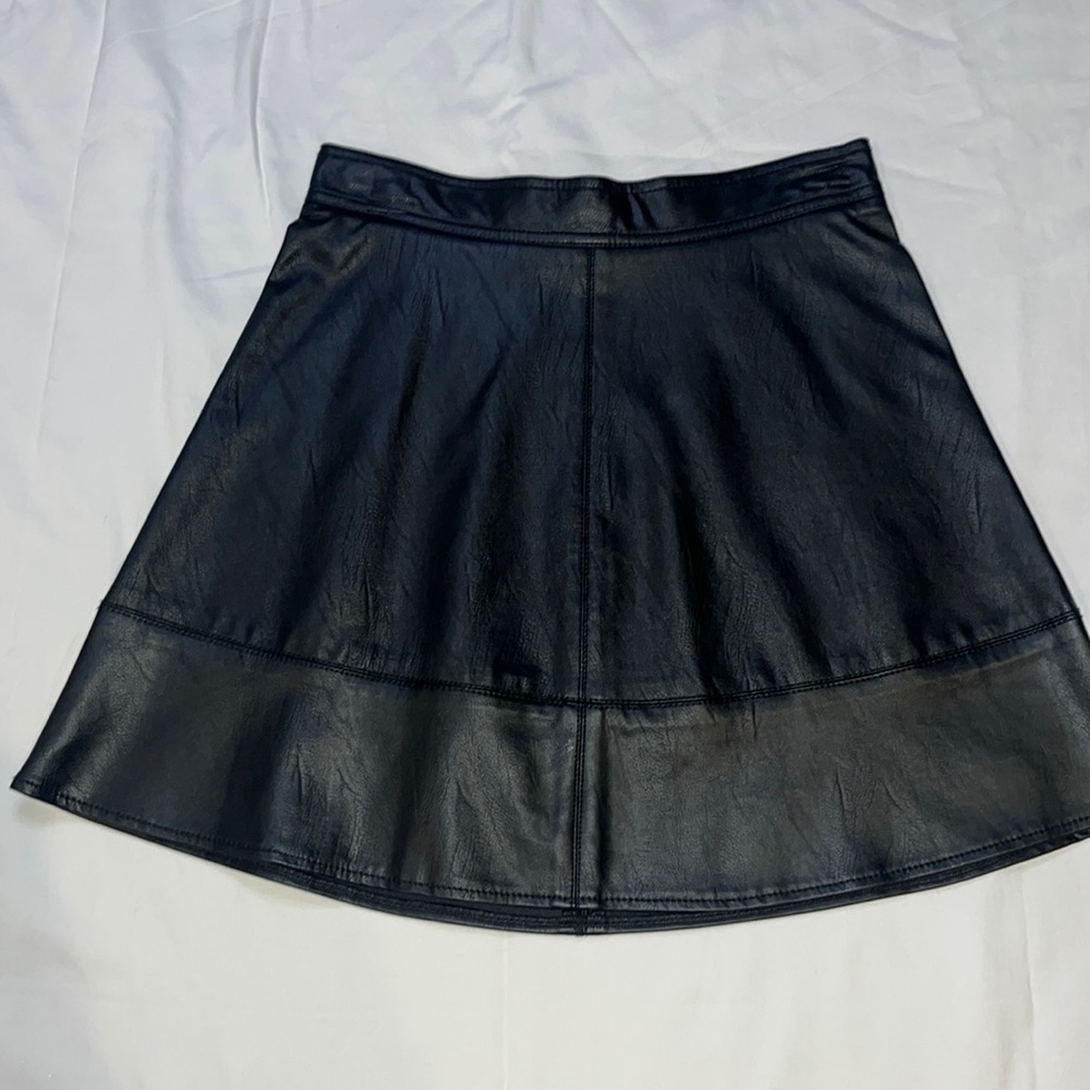 Faux, leather skirt. High waisted